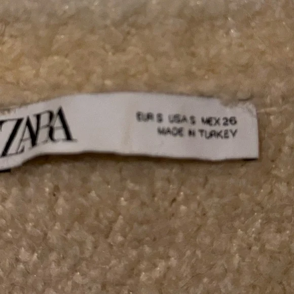 ZARA BOUCLÉ KNIT CARDIGAN ‎ ECRU - REF. 4331/171 Small - Picture 10 of 10